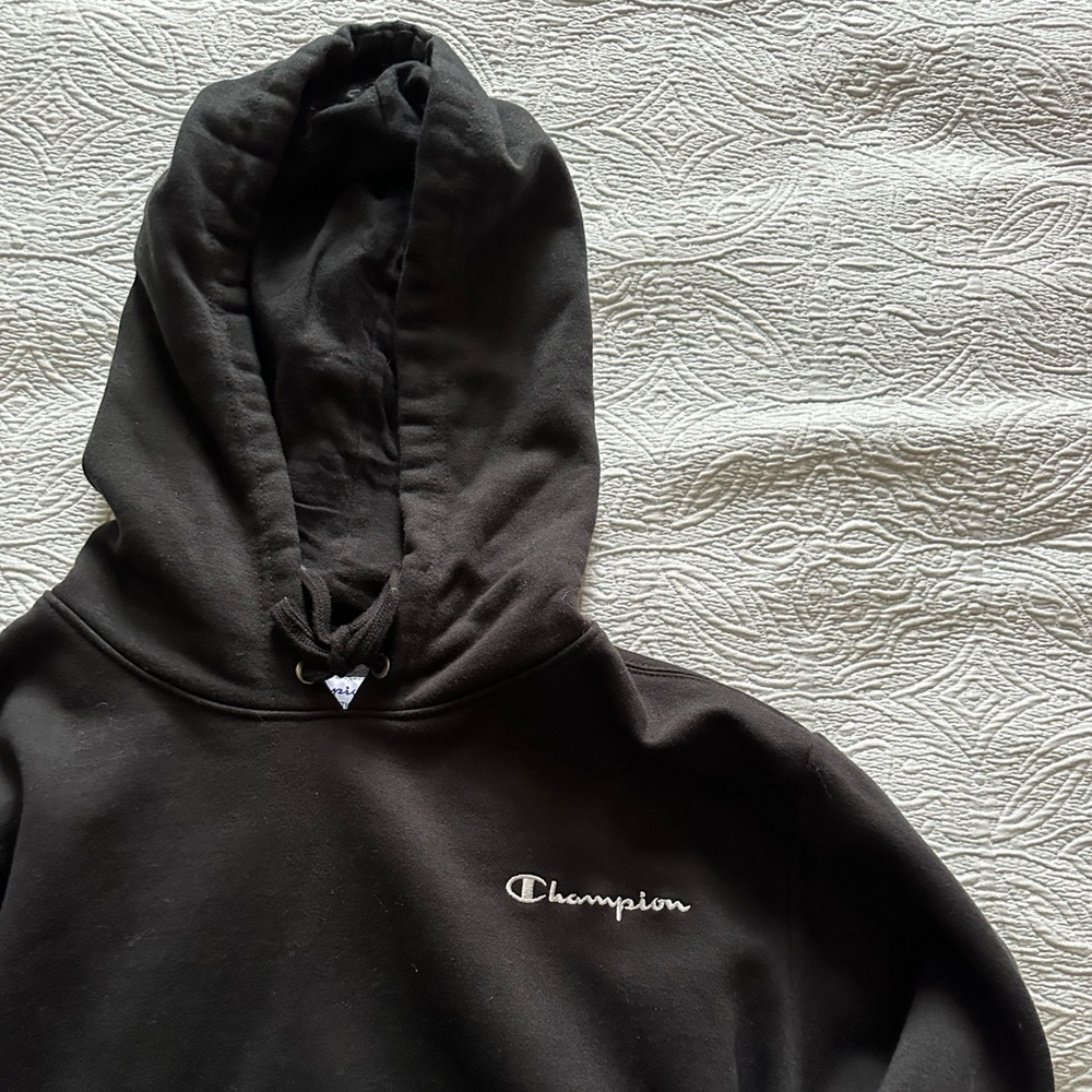 Never worn Black champion hoodie size L men’s
